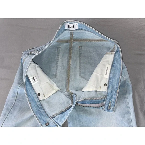 Paige Verdugo Ankle 5-Pocket Stretch Jeans w/ Embroidered Legs. Women's 30, GUC - Picture 3 of 5